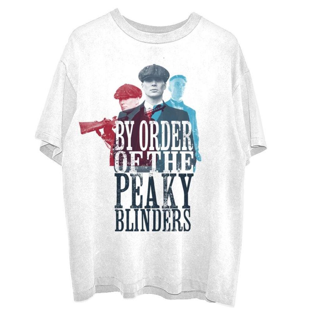 Peaky Blinders Unisex Adult Tommy Shelby T-Shirt / White